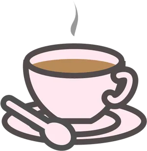 Steaming Tea Cup Graphic PNG Image