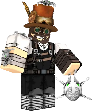 Steampunk Roblox Character PNG Image