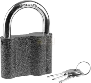 Steel Padlockwith Keys.png PNG Image