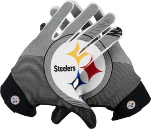 Steelers Football Gloves PNG Image