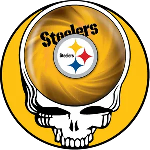 Steelers Skull Logo Mashup PNG Image