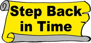 Step Backin Time Banner PNG Image