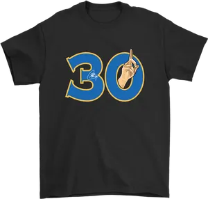 Steph Curry30_ Shirt Design PNG Image