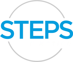 Steps In Motion Logo_ Blue Gray PNG Image