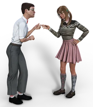 Stereotypical Nerd Encounter PNG Image