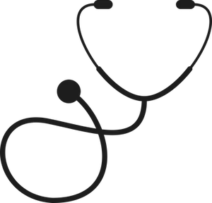 Stethoscope Silhouette Graphic PNG Image