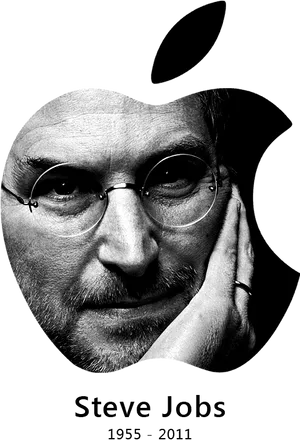 Steve Jobs Apple Icon Tribute PNG Image