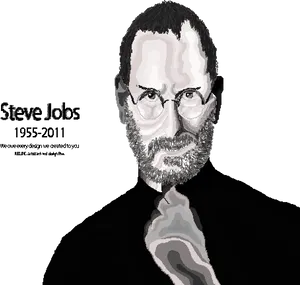 Steve Jobs Tribute Art19552011 PNG Image