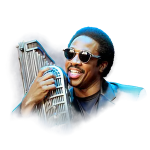 Stevie Wonder And Microphone Png 06252024 PNG Image