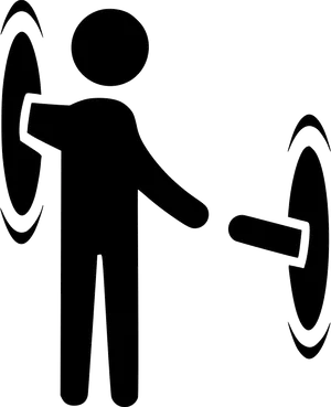 Stick Figure Portal Travel PNG Image