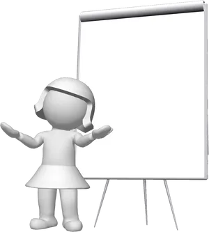 Stickman Presentation Blank Board PNG Image