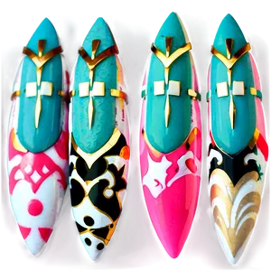 Stiletto Acrylic Nails Ideas Png Qoe PNG Image