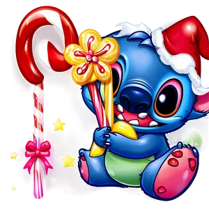 Stitch And Christmas Candyland Png Qwx84 PNG Image