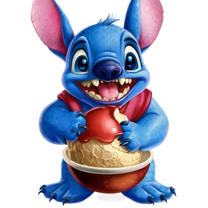 Stitch Eating Ice Cream Png Tiw89 PNG Image