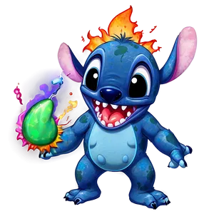 Stitch Halloween Fireworks Png Iqg64 PNG Image