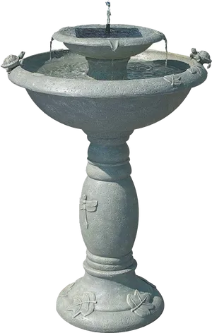 Stone Garden Fountain Design PNG Image