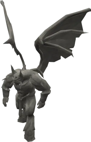 Stone Gargoyle Statue PNG Image