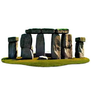 Stonehenge With Rainbow Background Png Wuk PNG Image