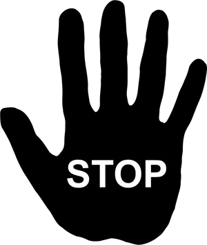 Stop Sign Hand Gesture PNG Image