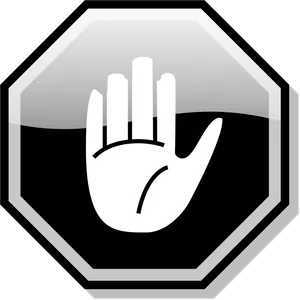 Stop Sign Hand Symbol PNG Image