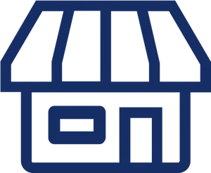 Storefront Icon Blue PNG Image