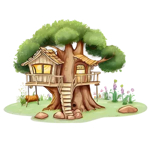 Storybook Treehouse Illustrations Png Rki PNG Image