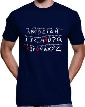 Stranger Things Alphabet Shirt PNG Image