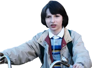 Stranger Things Characteron Bike PNG Image