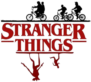 Stranger Things Logo Bikers PNG Image