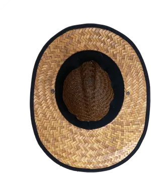 Straw_ Hat_ Top_ View PNG Image