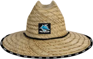 Straw Hatwith Sharks Logo PNG Image