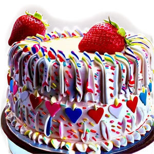 Strawberry Birthday Cake Png Erd PNG Image