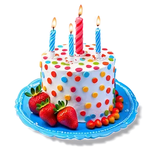 Strawberry Birthday Cake Png Ssm PNG Image