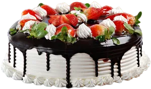 Strawberry Chocolate Ganache Cake.jpg PNG Image