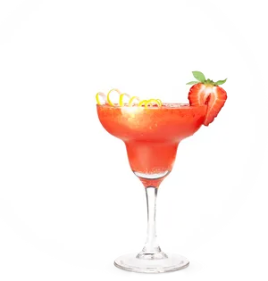 Strawberry Cocktail Garnish PNG