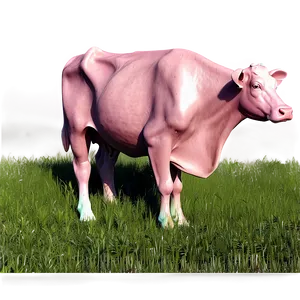 Strawberry Cow In Field Png Hcq PNG Image