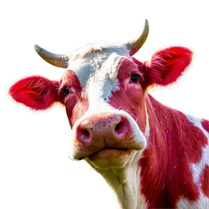 Strawberry Cow In Spring Png Qhn PNG Image