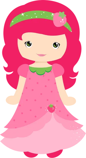 Strawberry Fairy Clipart PNG Image