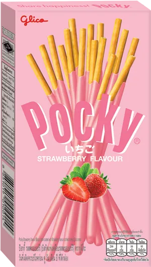 Strawberry Flavored Pocky Box PNG Image