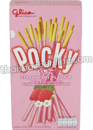 Strawberry Flavored Pocky Package PNG Image