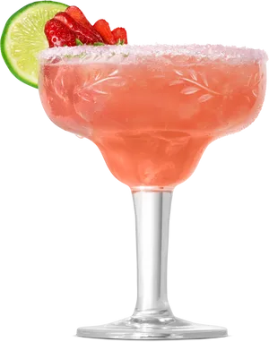 Strawberry Margarita Cocktail PNG