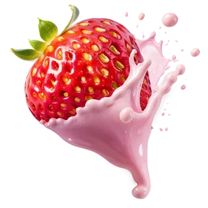 Strawberry Milk Splash Png Hlw98 PNG Image