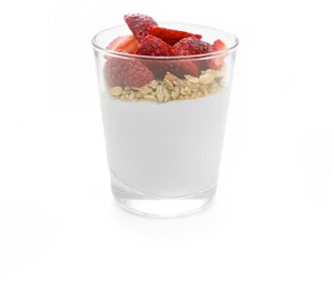 Strawberry Oat Yogurt Delight PNG Image