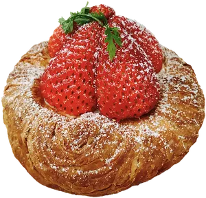 Strawberry Puff Pastry Delight PNG Image