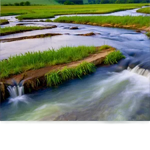 Stream In Farmland Png Iru PNG Image