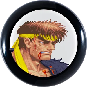 Street Fighter Ryu Pixel Art PNG Image