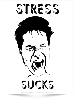 Stress Sucks Poster PNG