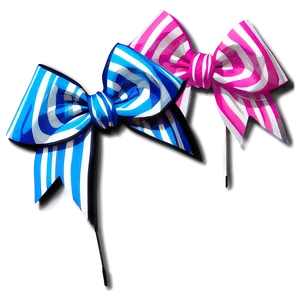 Striped Cheer Bow Png Olp42 PNG Image