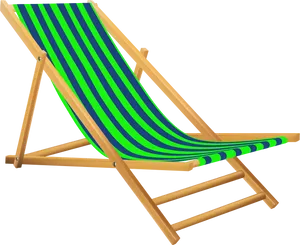 Striped Deck Chair Graphic PNG Image