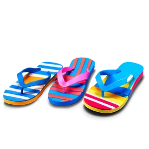 Striped Flip Flop Collection Png 06132024 PNG Image